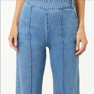 Wide leg high rise jeans